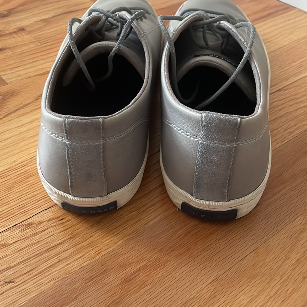 Cole Hann Grand OS grey leather sneakers, leather laces. Rubber sole 11. - Picture 3 of 8